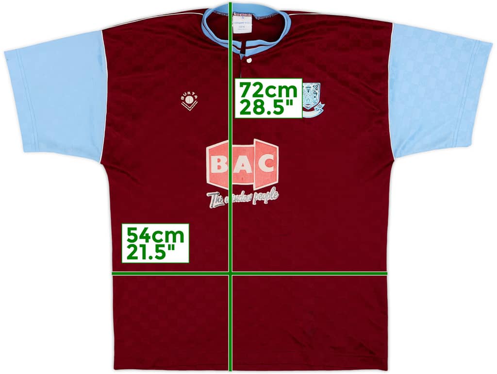 1989-90 West Ham Home Shirt - 5/10 - (L)