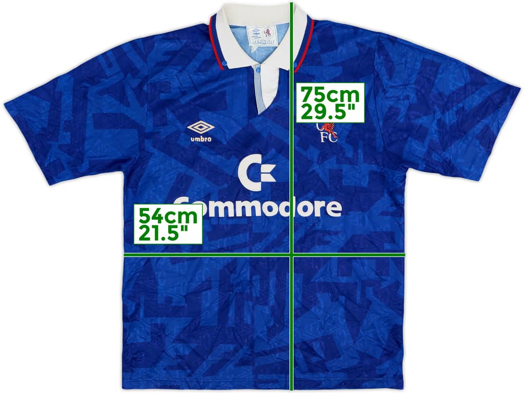 1991-93 Chelsea Home Shirt - 5/10 - (Y)
