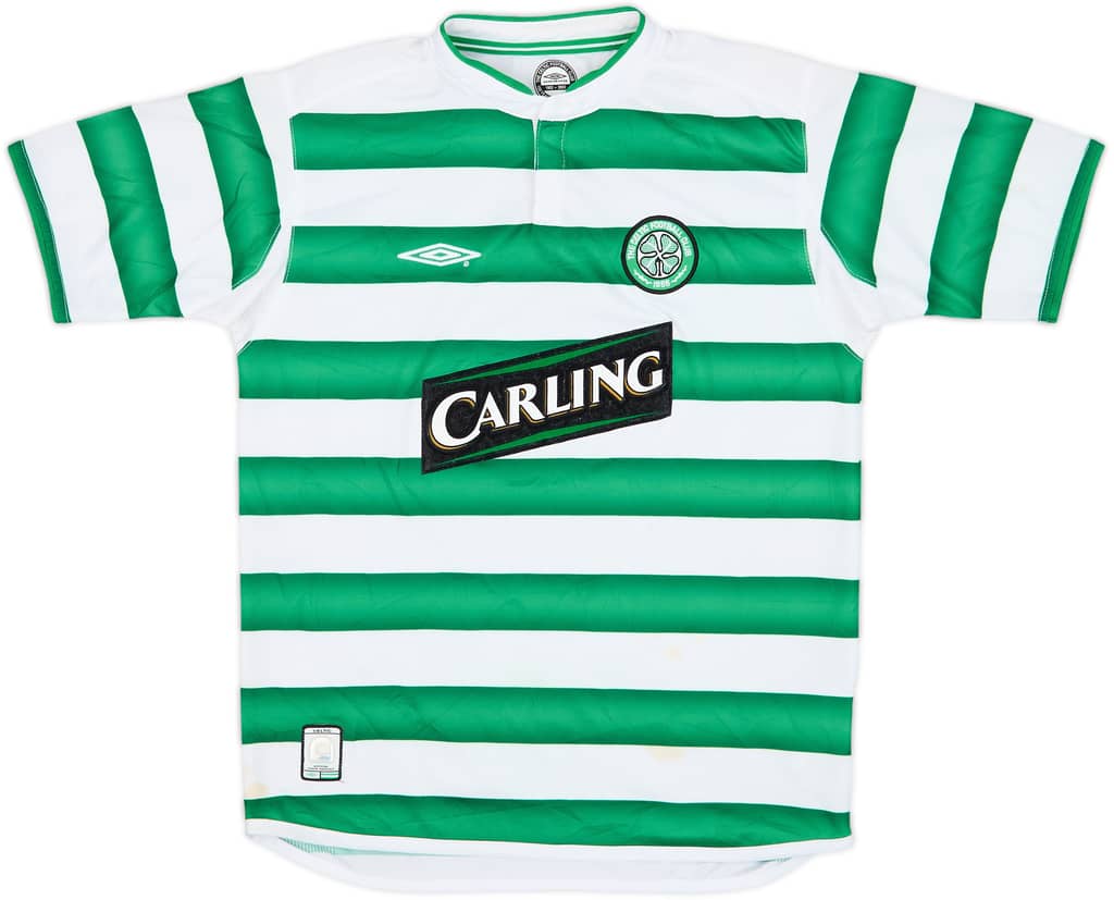 2003-04 Celtic Home Shirt - 6/10 - (L.Boys)
