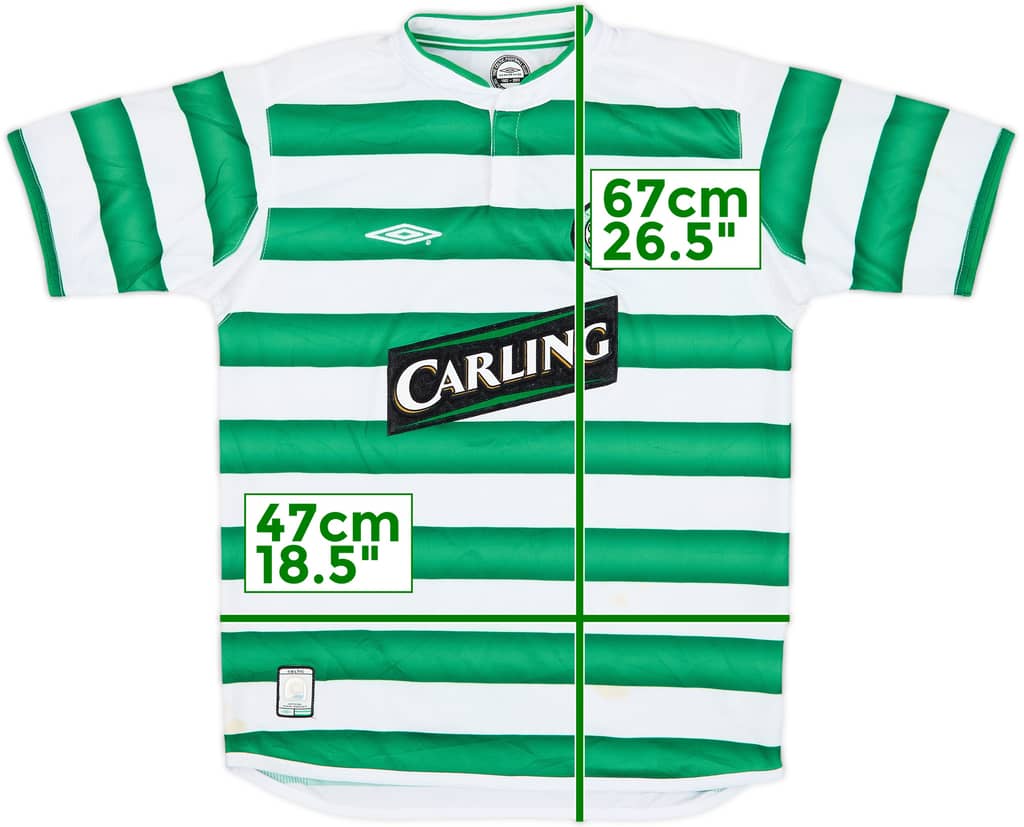 2003-04 Celtic Home Shirt - 6/10 - (L.Boys)