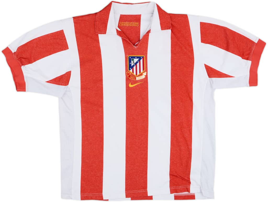 2003-04 Atletico Madrid Centenary Home Shirt - 7/10 - (M)