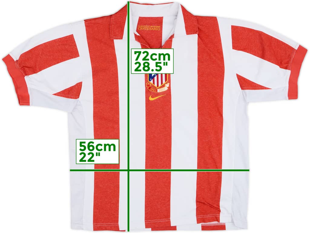 2003-04 Atletico Madrid Centenary Home Shirt - 7/10 - (M)