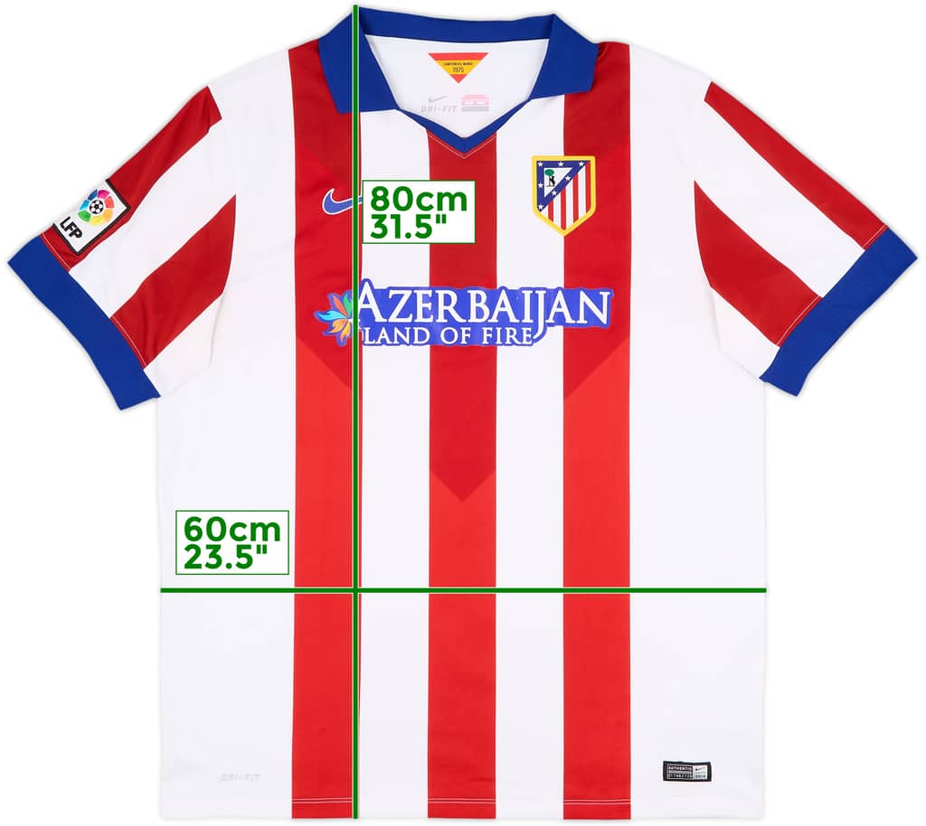 2014-15 Atletico Madrid Home Shirt - 7/10 - (XL)
