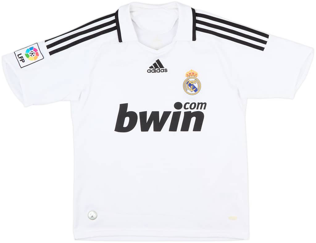 2008-09 Real Madrid Home Shirt - 8/10 - (L.Boys)