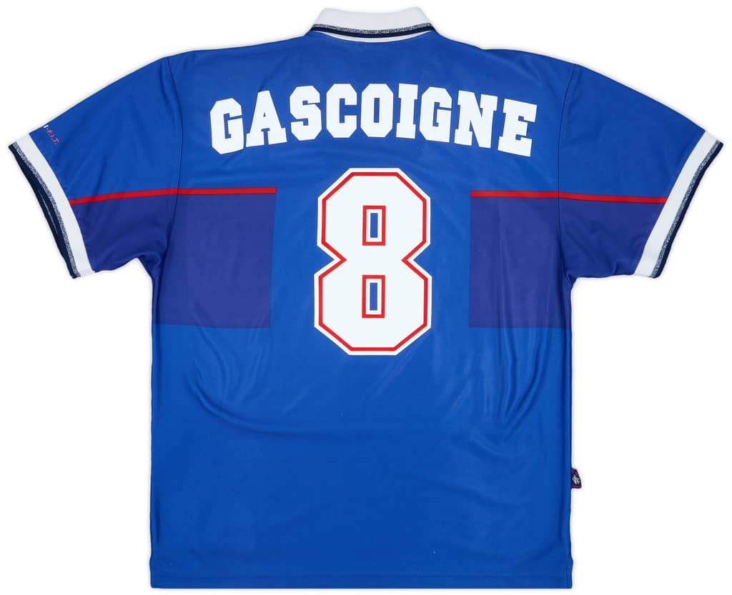 1997-99 Rangers Home Shirt Gascoigne #8 - 8/10 - (L)