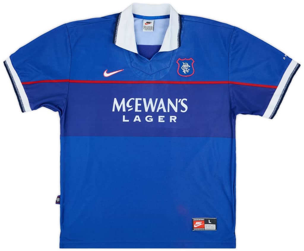 1997-99 Rangers Home Shirt Gascoigne #8 - 8/10 - (L)
