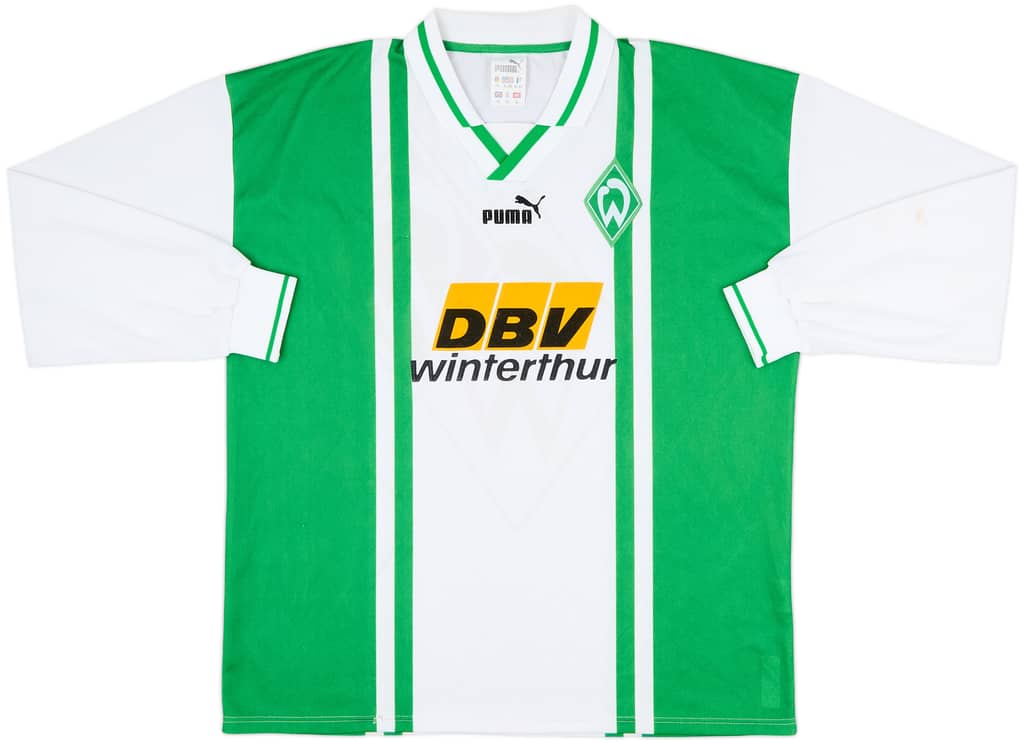 1996-97 Werder Bremen Home L/S Shirt - 8/10 - (XL)