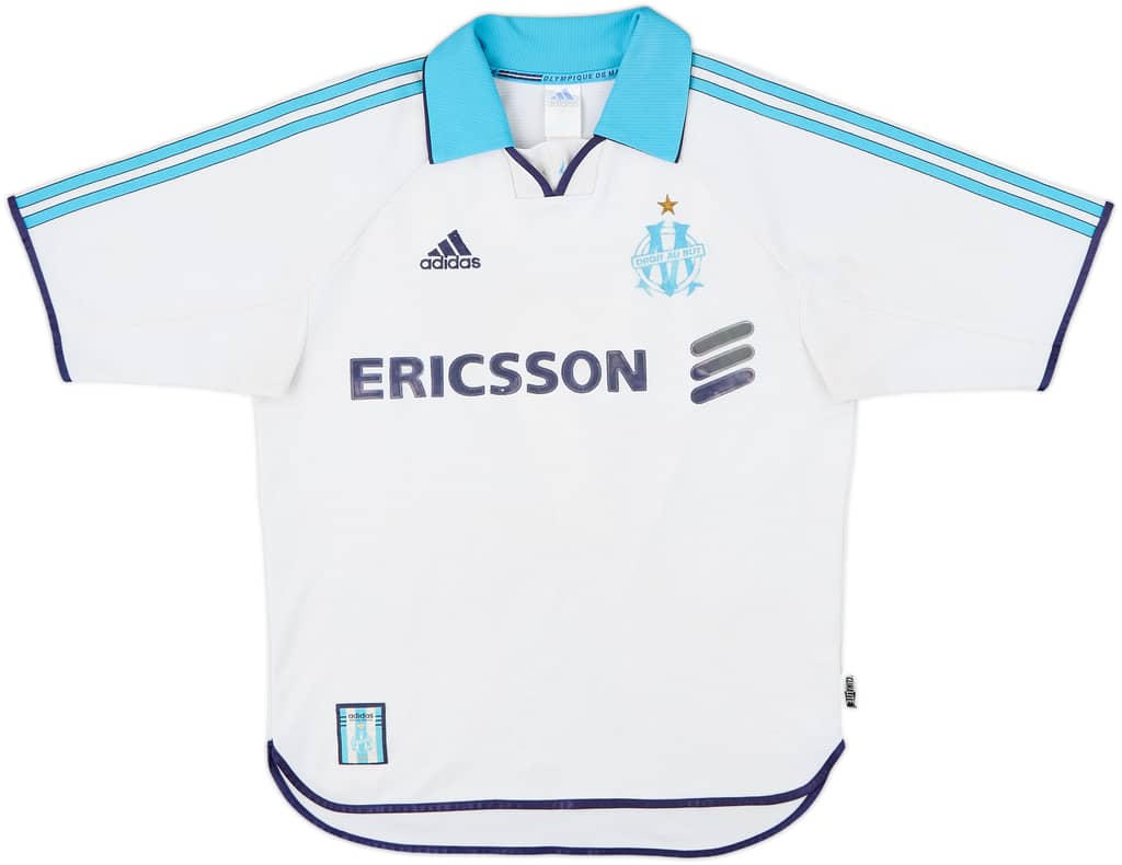 1999-00 Olympique Marseille Home Shirt Pires #7 - 6/10 - (S)