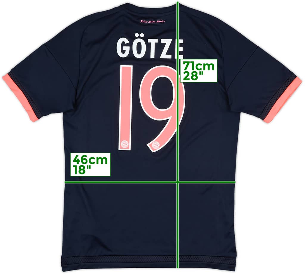 2015-16 Bayern Munich Third Shirt Gotze #19 - 10/10 - (S)