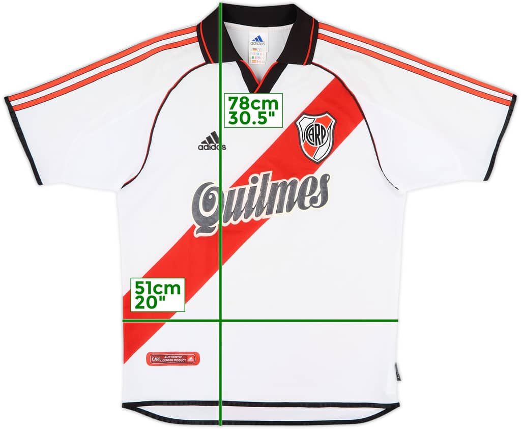 2000-02 River Plate Home Shirt - 6/10 - (M)