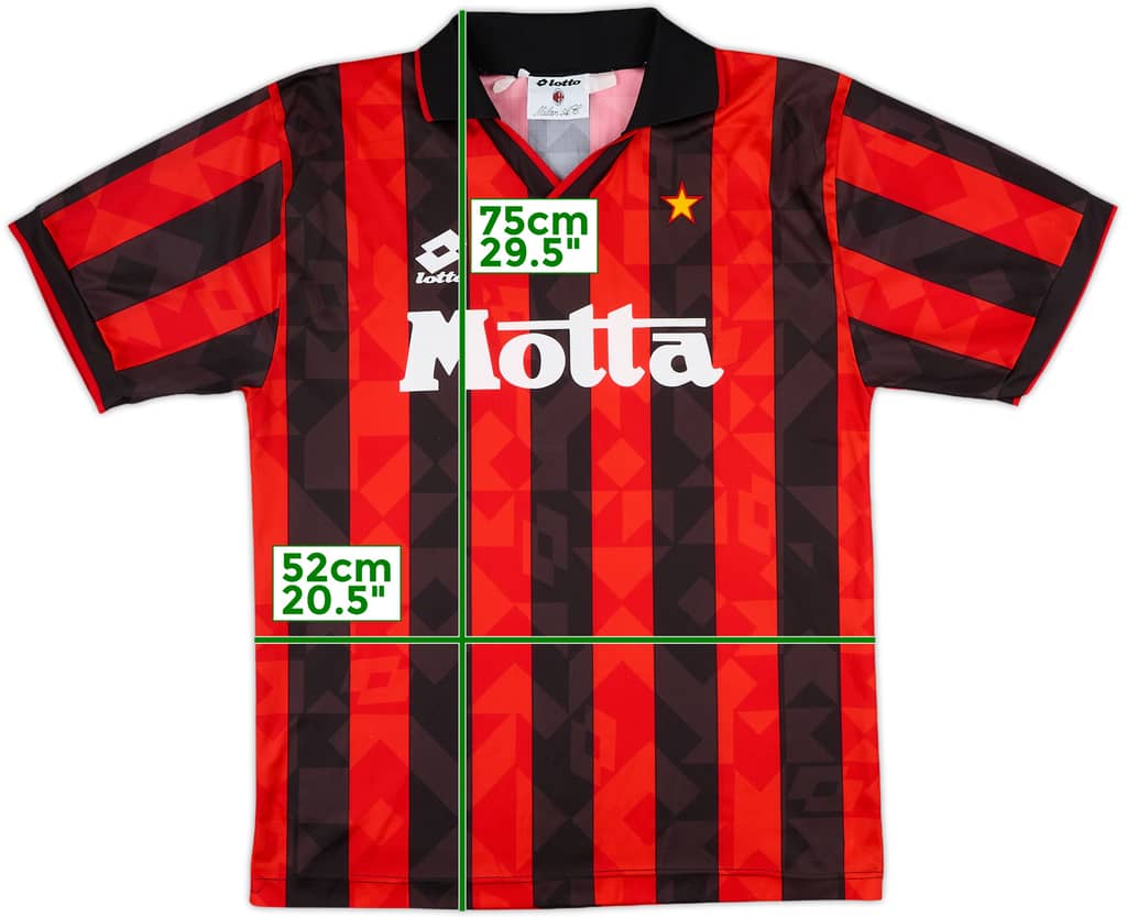 1993-94 AC Milan Home Shirt - 9/10 - (M)