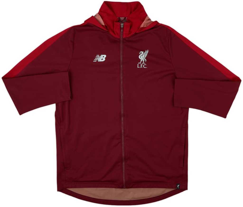 2018-19 Liverpool New Balance Hooded Track Jacket - 8/10 - (XL)
