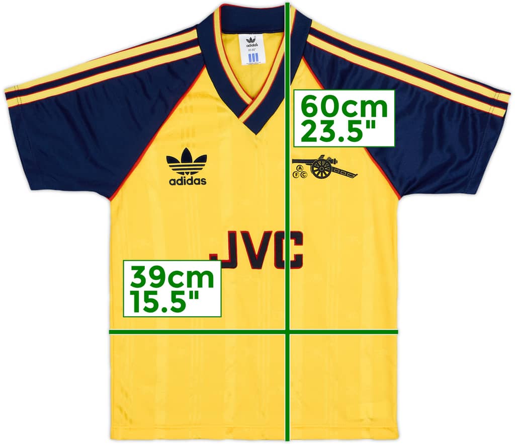 1988-91 Arsenal Away Shirt - 8/10 - (M.Boys)