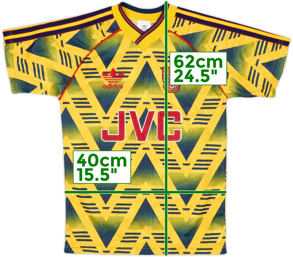 1991-93 Arsenal Away Shirt - 8/10 - (M.Boys)