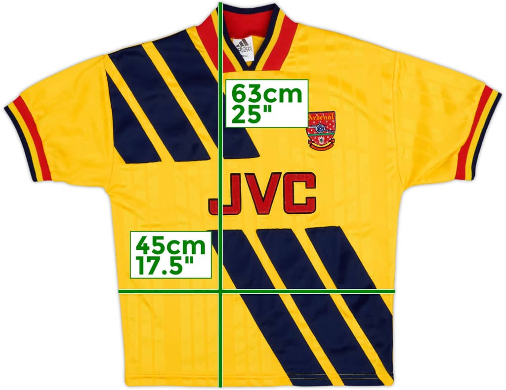1993-94 Arsenal Away Shirt - 9/10 - (M.Boys)