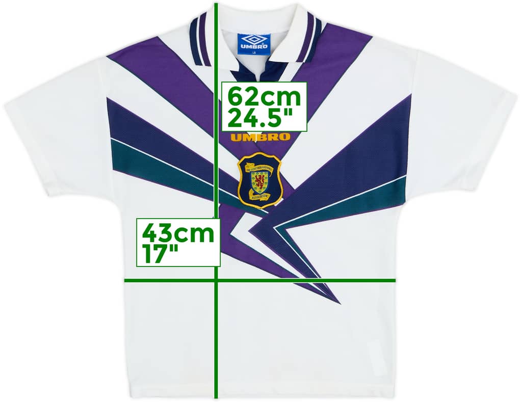 1995-96 Scotland Away Shirt - 9/10 - (L.Boys)