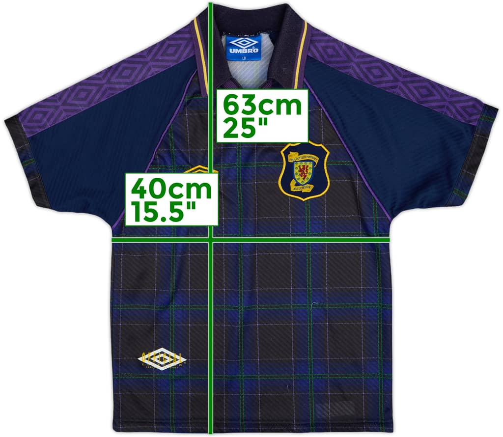 1994-96 Scotland Home Shirt - 8/10 - (L.Boys)