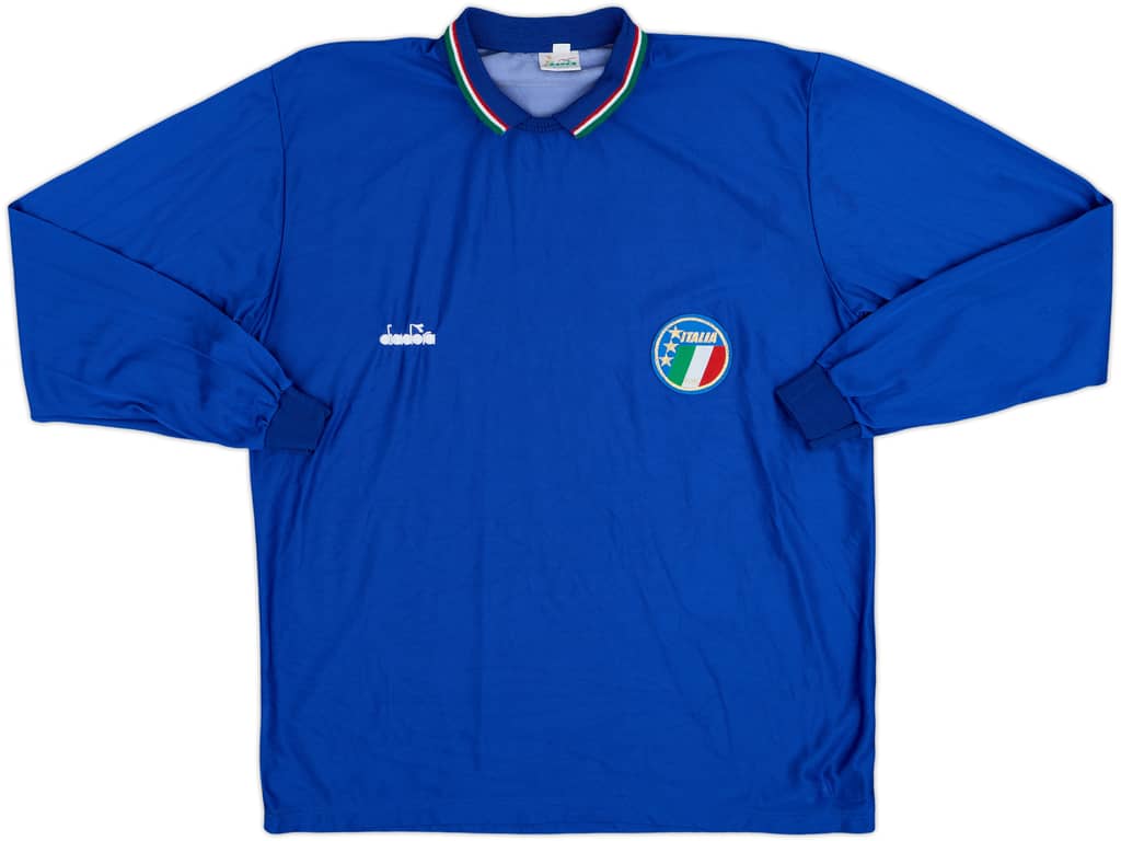 1986-90 Italy Home L/S Shirt - 10/10 - (XL)
