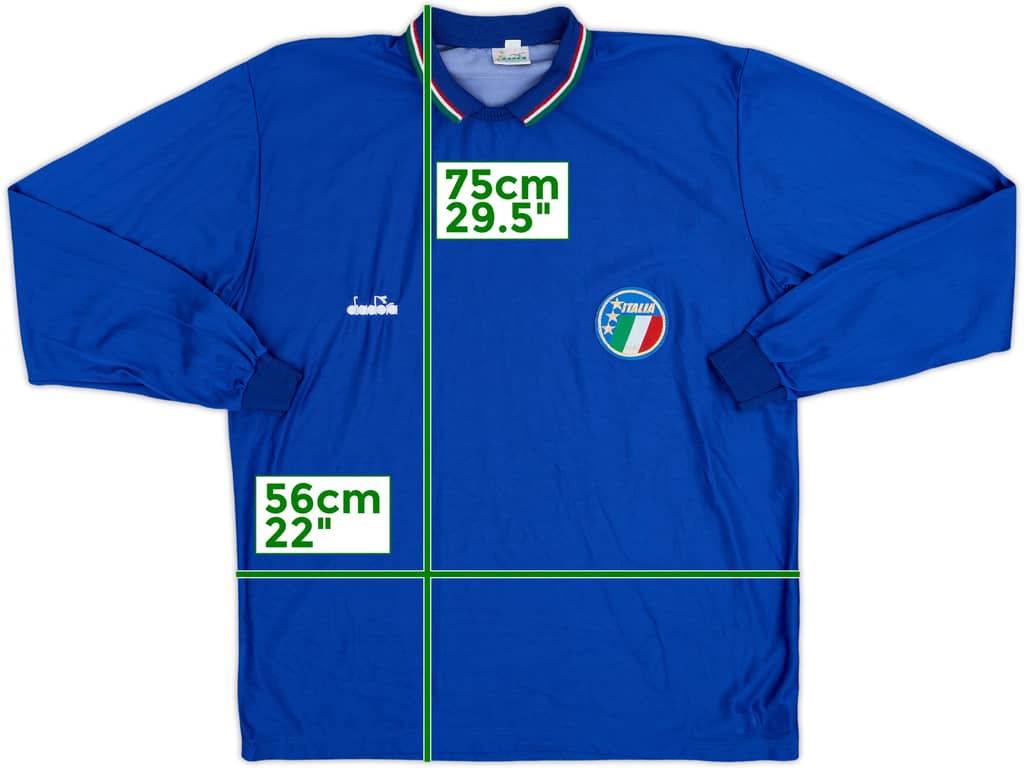 1986-90 Italy Home L/S Shirt - 10/10 - (XL)