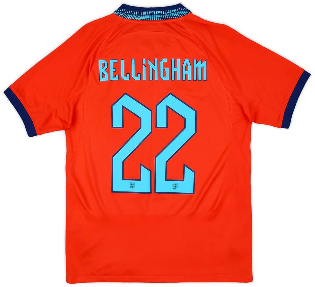 2022-23 England Away Shirt Bellingham #22 - 10/10 - (S)