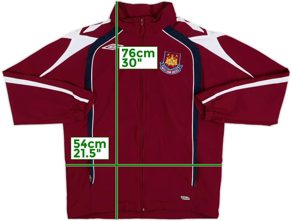 2007-08 West Ham Umbro 1/4 Zip Drill Top - 8/10 - (M)