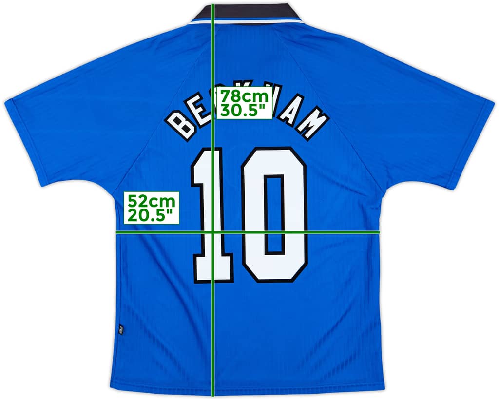 1996-98 Manchester United Third Shirt Beckham #10 - 8/10 - (M)