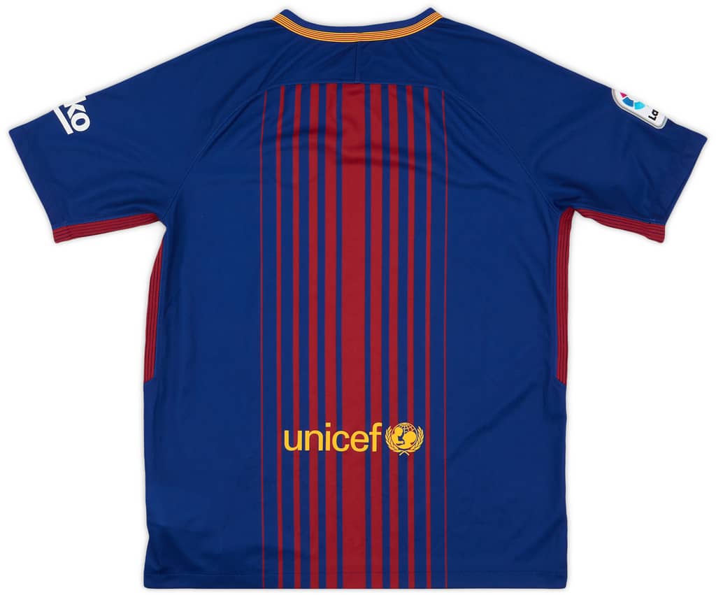 2017-18 Barcelona Home Shirt - 7/10 - (XL.Boys)