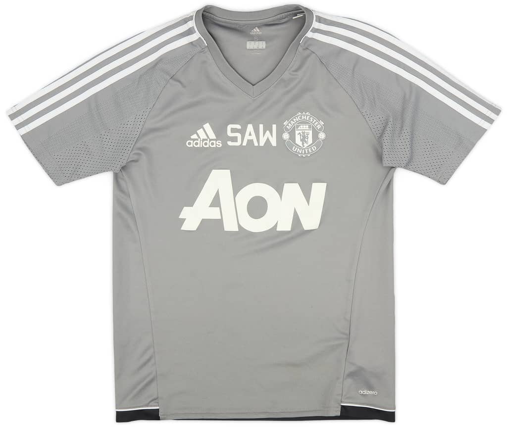 2017-18 Manchester United Staff issue adidas Training Shirt 'SAW' - 7/10 - (S)
