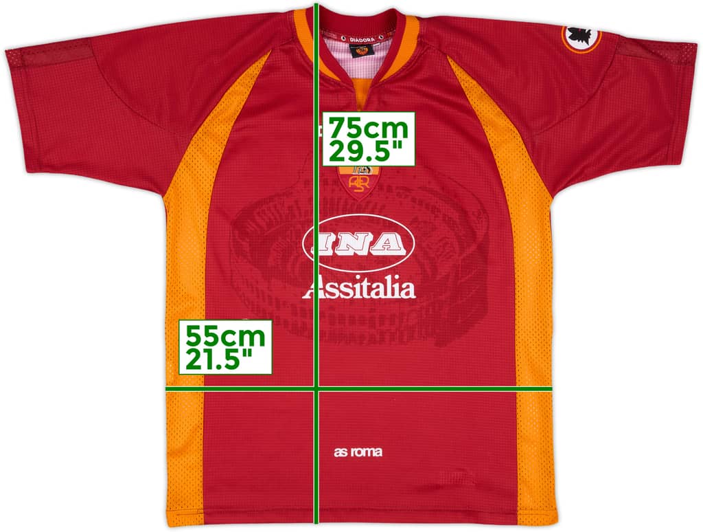 1997-98 Roma Home Shirt - 7/10 - (L)