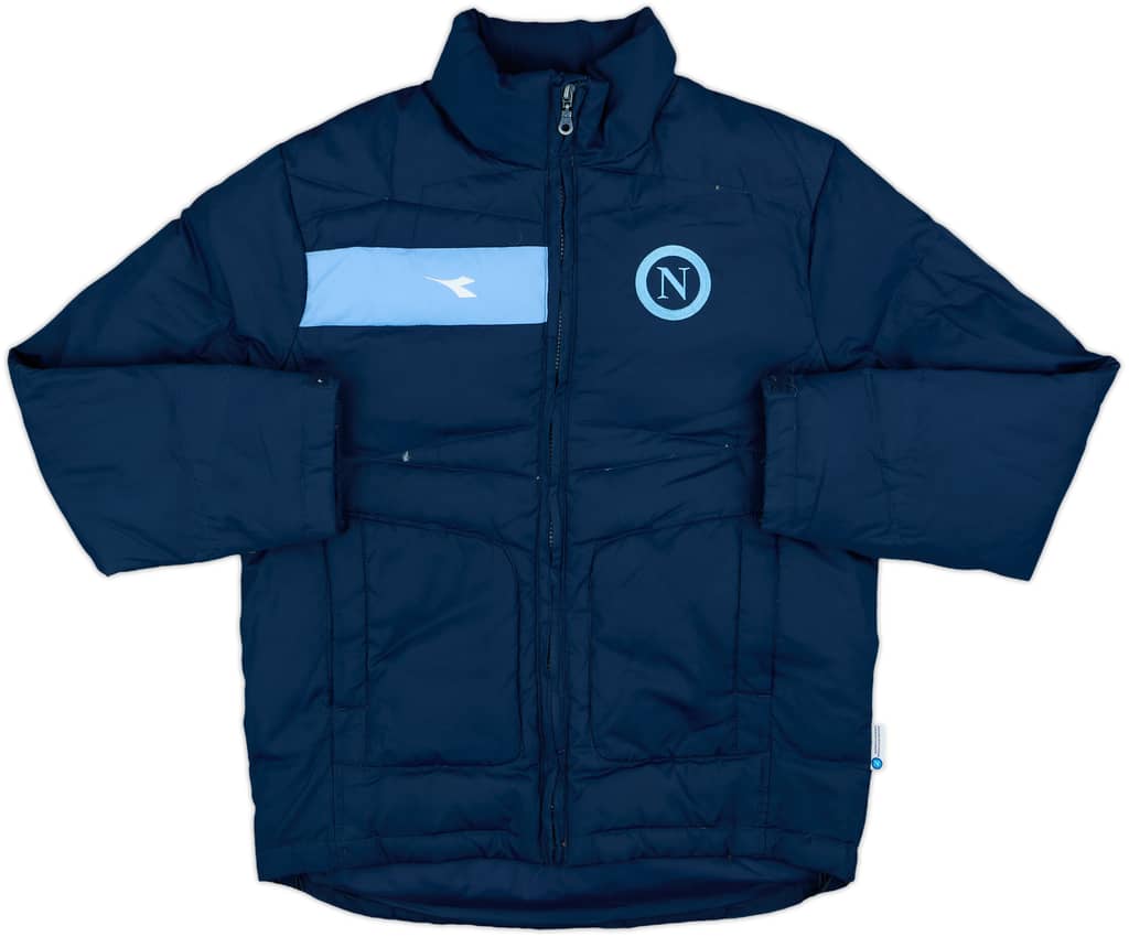 2008-09 Napoli Diadora Padded Bench Coat - 8/10 - (XL.Boys)