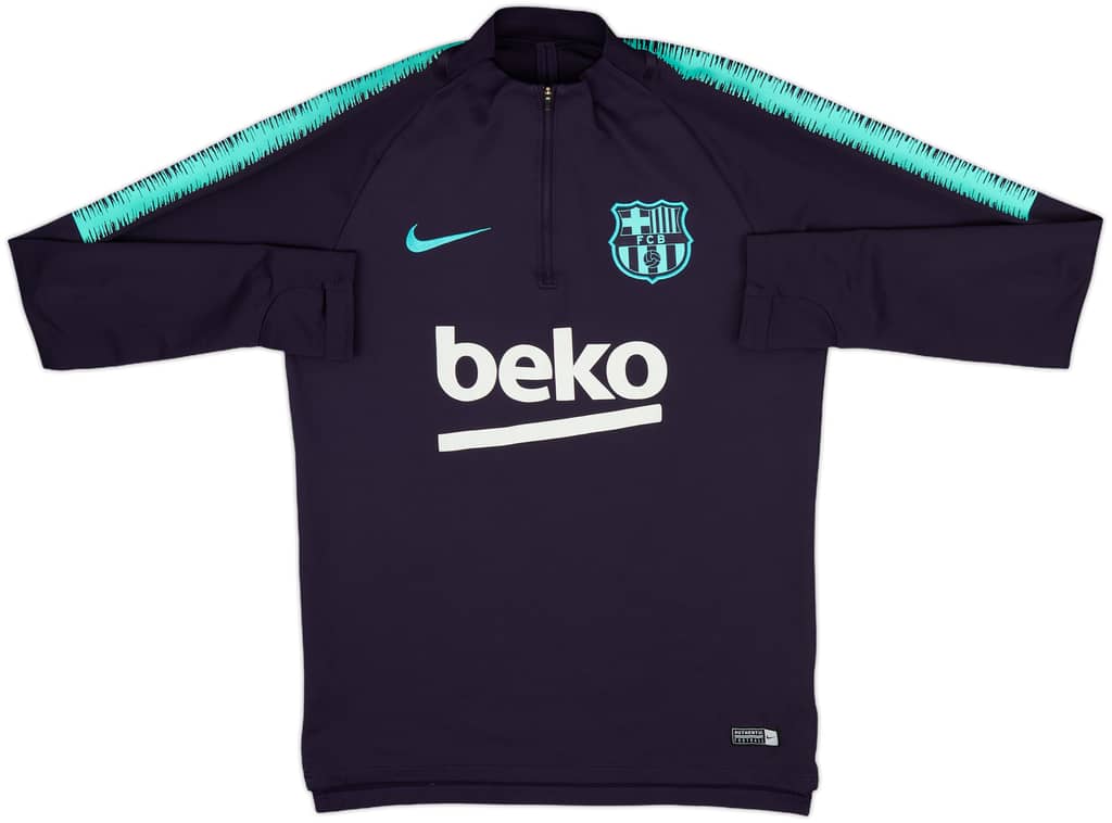 2018-19 Barcelona Nike 1/4 Zip Drill Top - 7/10 - (S)