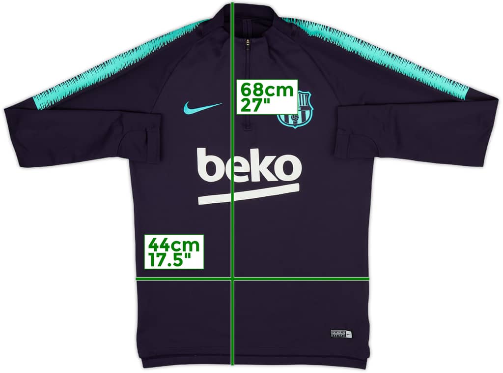 2018-19 Barcelona Nike 1/4 Zip Drill Top - 7/10 - (S)