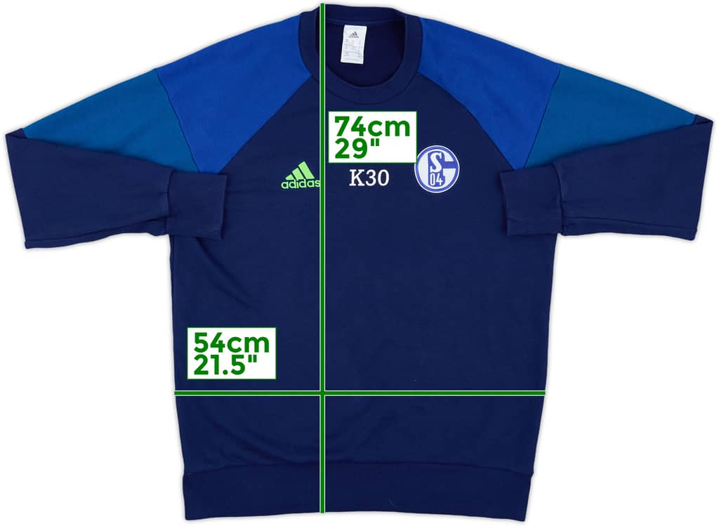 2016-17 Schalke Player Issue adidas Sweat Top K30 - 9/10 - (XL)