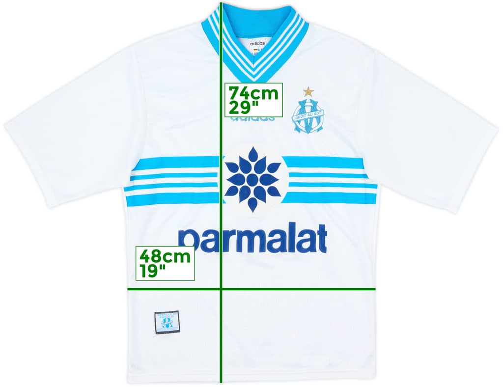 1996-97 Olympique Marseille Home Shirt - 9/10 - (S)