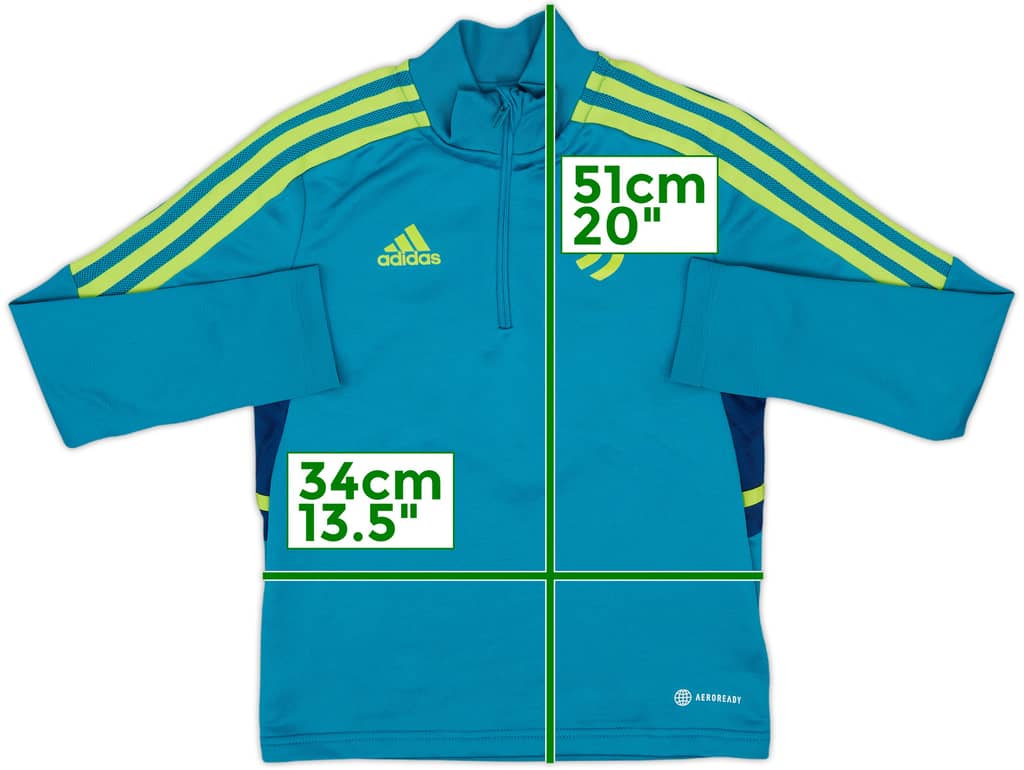 2022-23 Juventus adidas 1/4 Zip Drill Top - 8/10 - (S.Boys)
