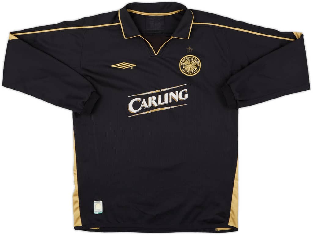 2003-04 Celtic Away L/S Shirt - 4/10 - (M)