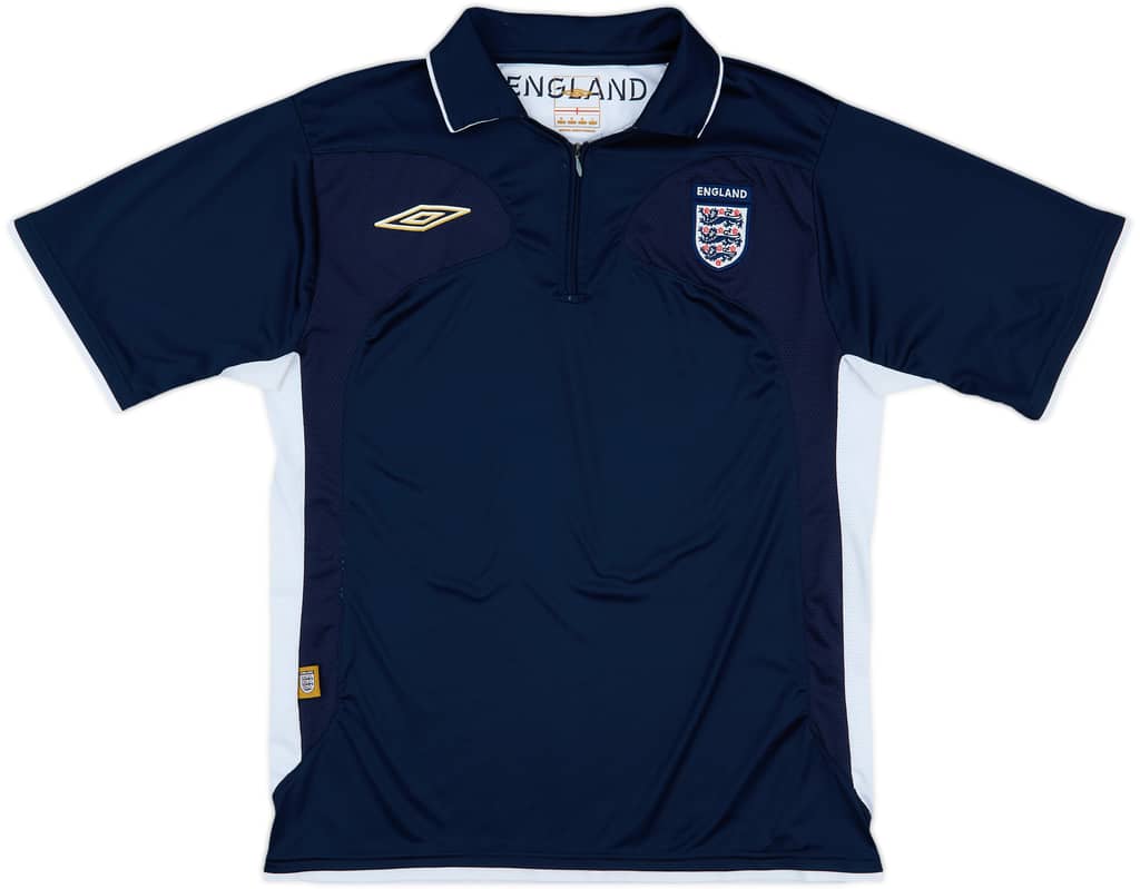 2004-05 England Umbro 1/4 Zip Polo Shirt - 8/10 - (M)