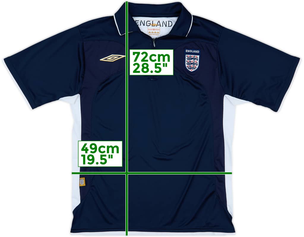 2004-05 England Umbro 1/4 Zip Polo Shirt - 8/10 - (M)