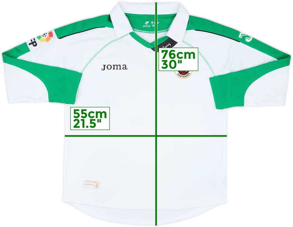 2007-08 Racing Santander Home L/S Shirt - 6/10 - (M)