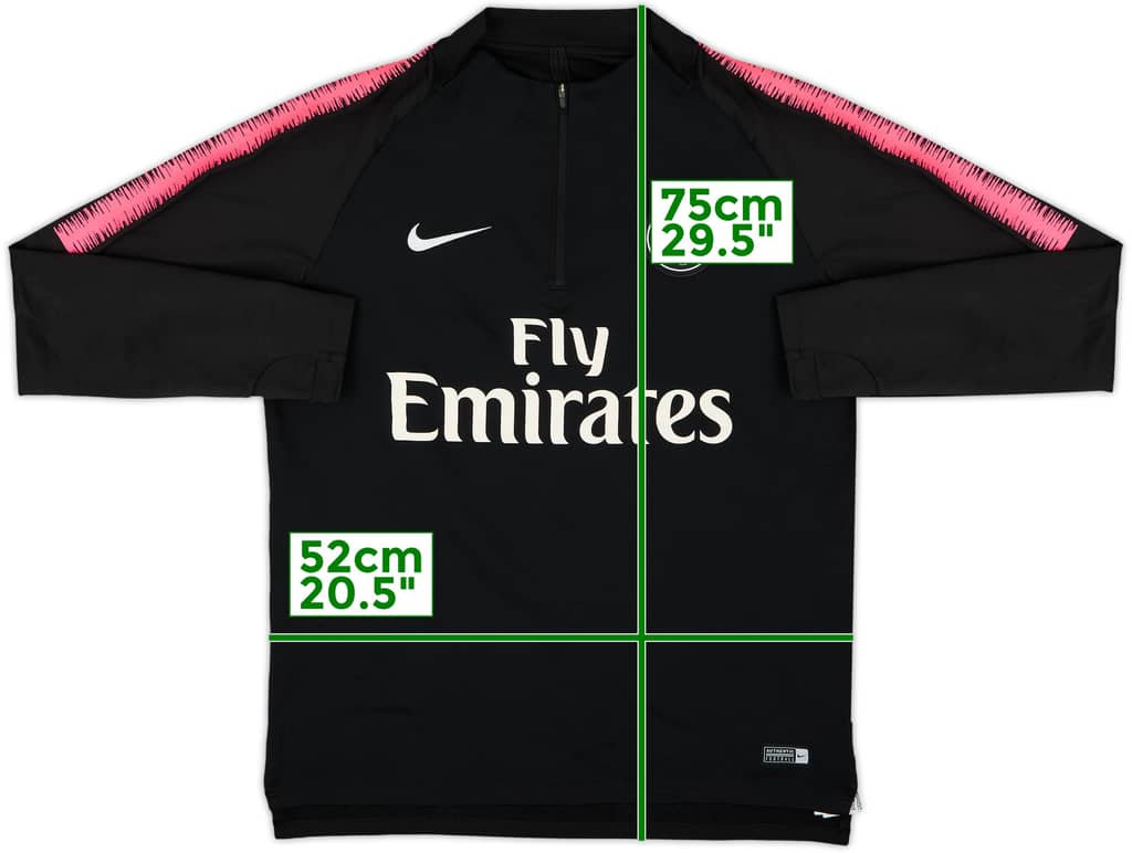 2018-19 Paris Saint-Germain Nike 1/4 Zip Drill Top - 6/10 - (L)