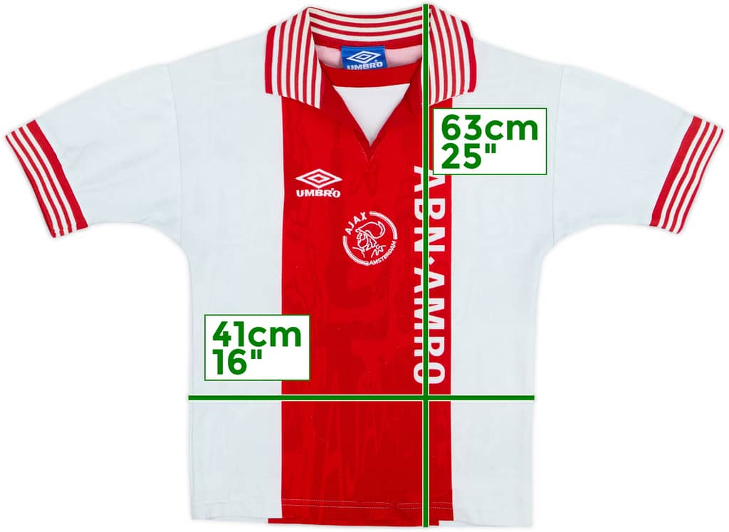 1996-97 Ajax Home Shirt - 8/10 - (L.Boys)