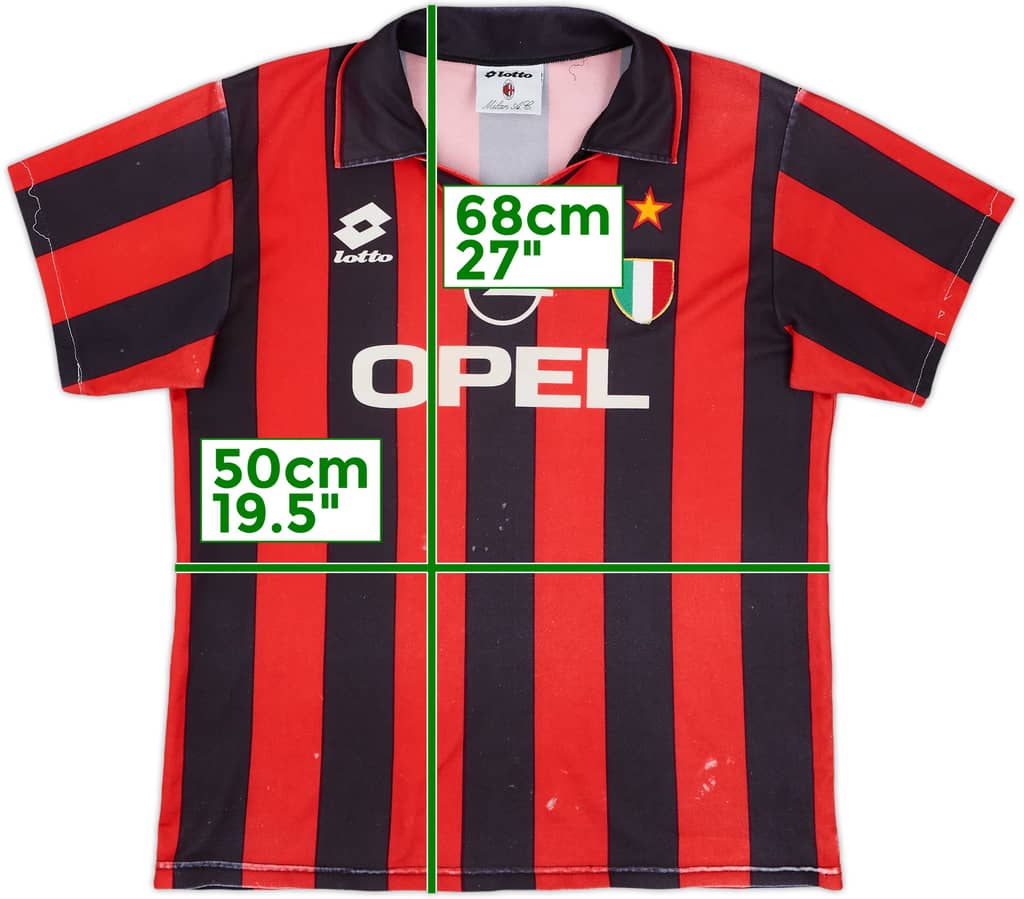 1994-95 AC Milan Home Shirt - 3/10 - (S)
