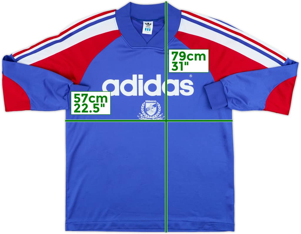 1992 Yokohama Marinos adidas Training L/S Shirt - 9/10 - (L/XL)