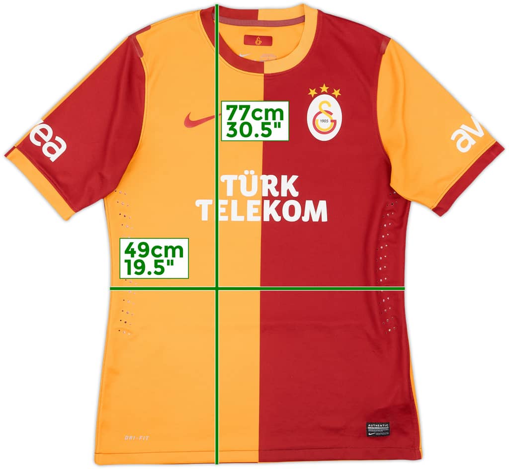 2013-14 Galatasaray Authentic Home Shirt - 5/10 - (L)