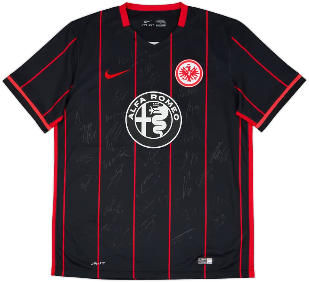 2015-16 Eintracht Frankfurt Squad Signed Home Shirt - 9/10 - (L)
