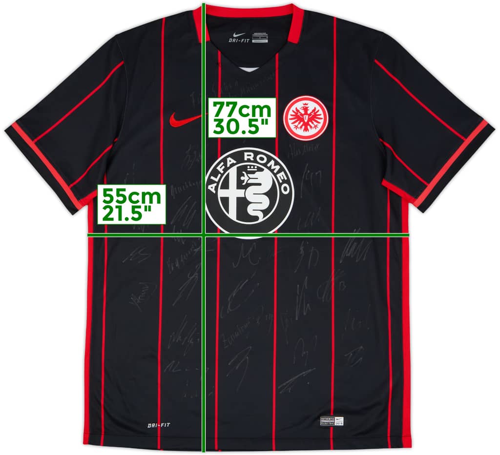 2015-16 Eintracht Frankfurt Squad Signed Home Shirt - 9/10 - (L)