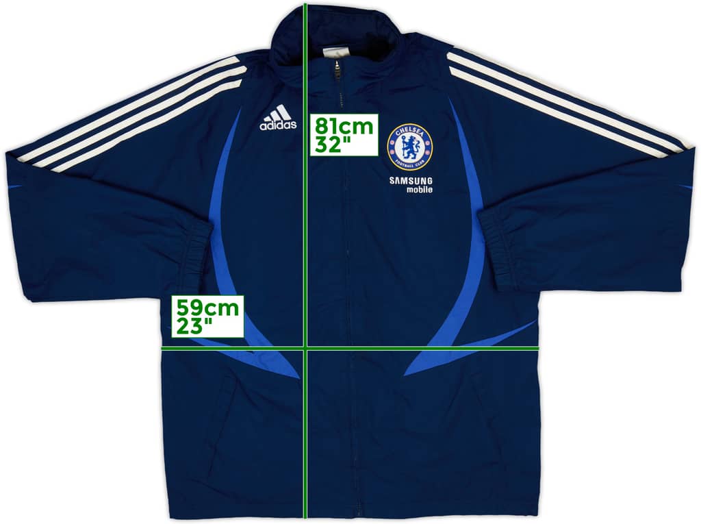 2007-08 Chelsea adidas Hooded Rain Jacket - 9/10 - (M)