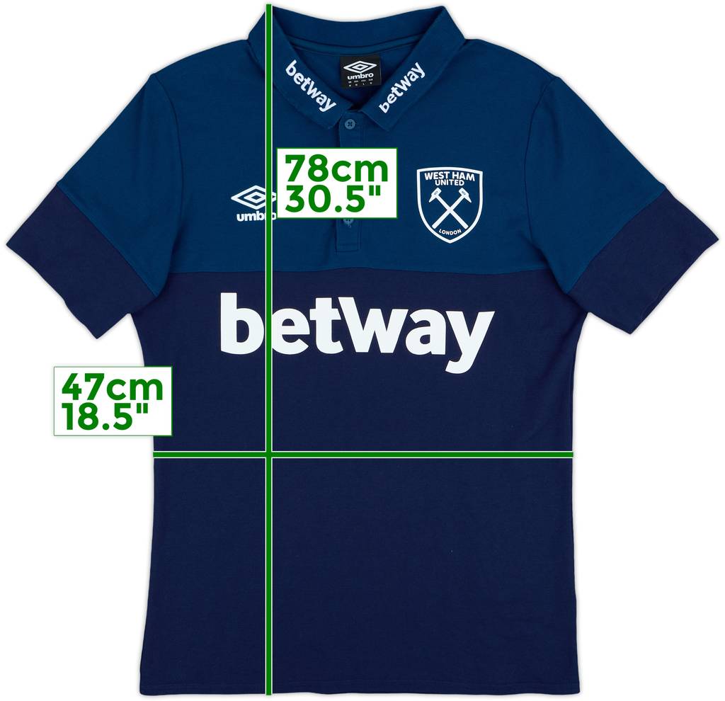 2021-22 West Ham Umbro Polo Shirt - 9/10 - (M)