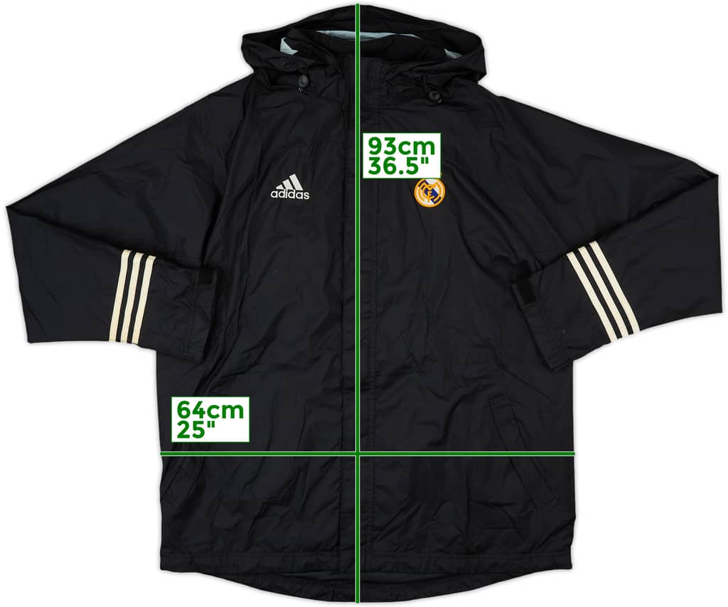 2002-03 Real Madrid adidas Hooded Rain Jacket - 7/10 - (M/L)