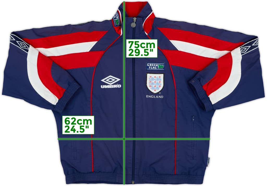 1998-00 England Umbro Track Jacket - 7/10 - (S)